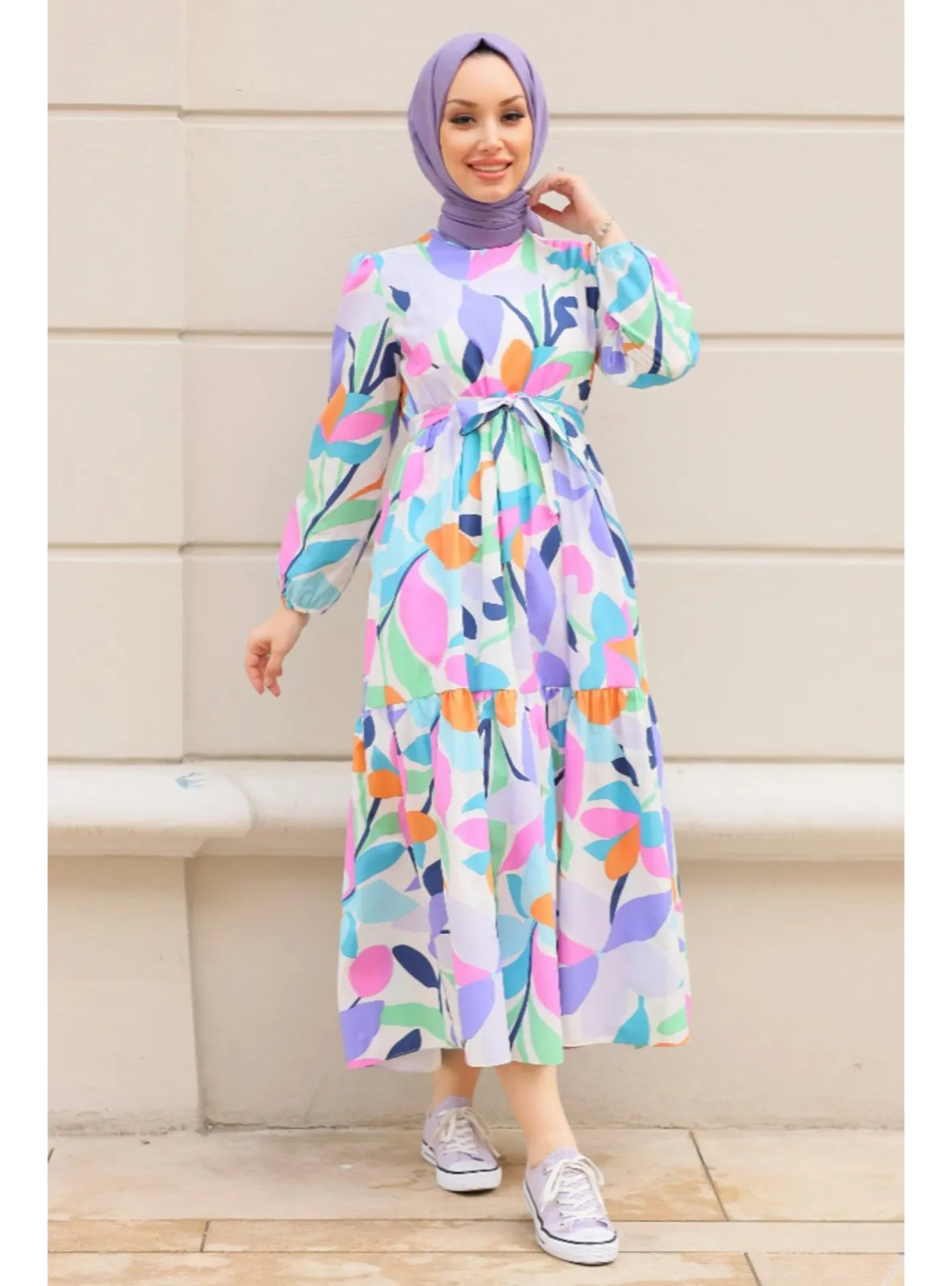 Anjeli Modest Dress Lila