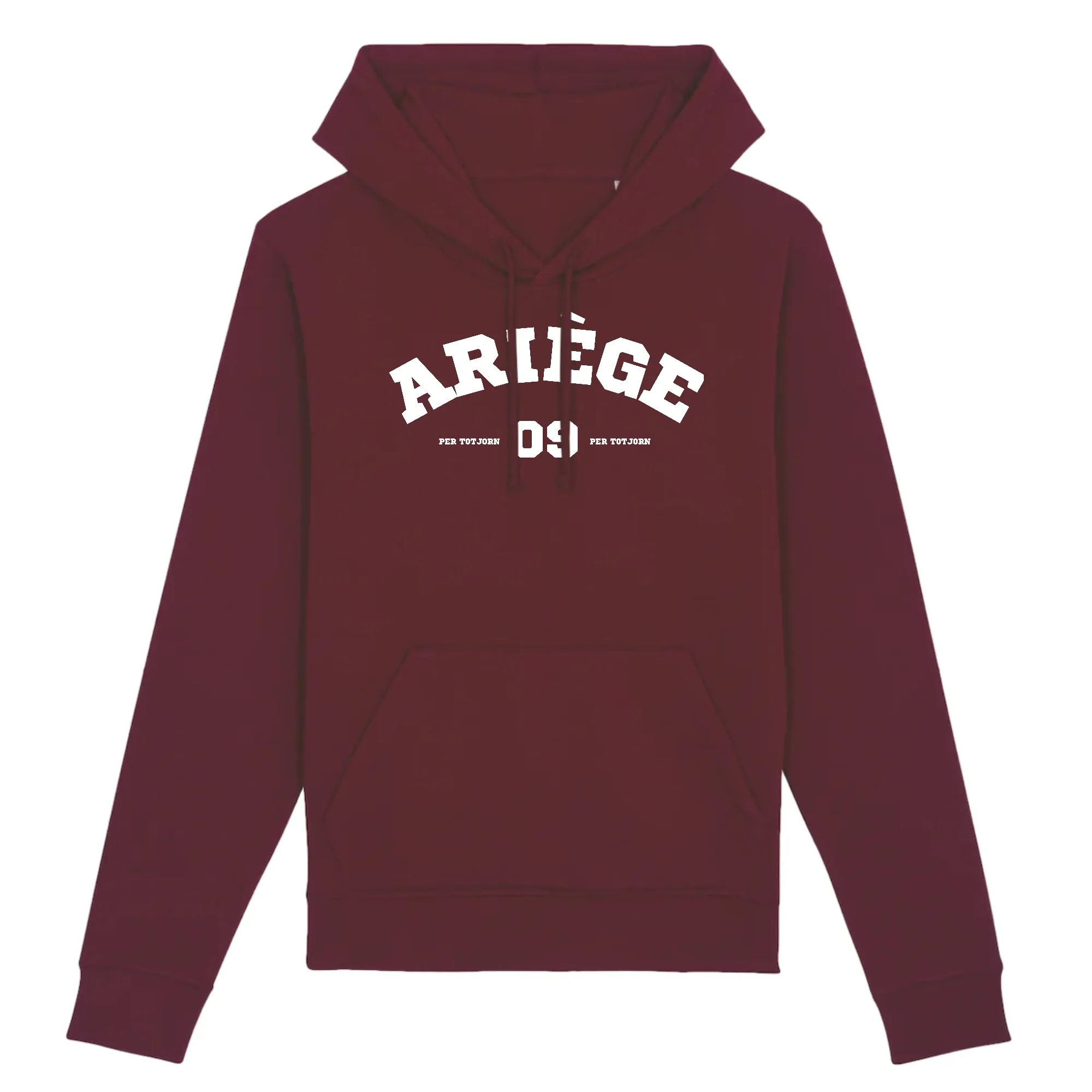 Ariège 09 per totjorn - Sweatshirt style université - coton bio - imprimé fr