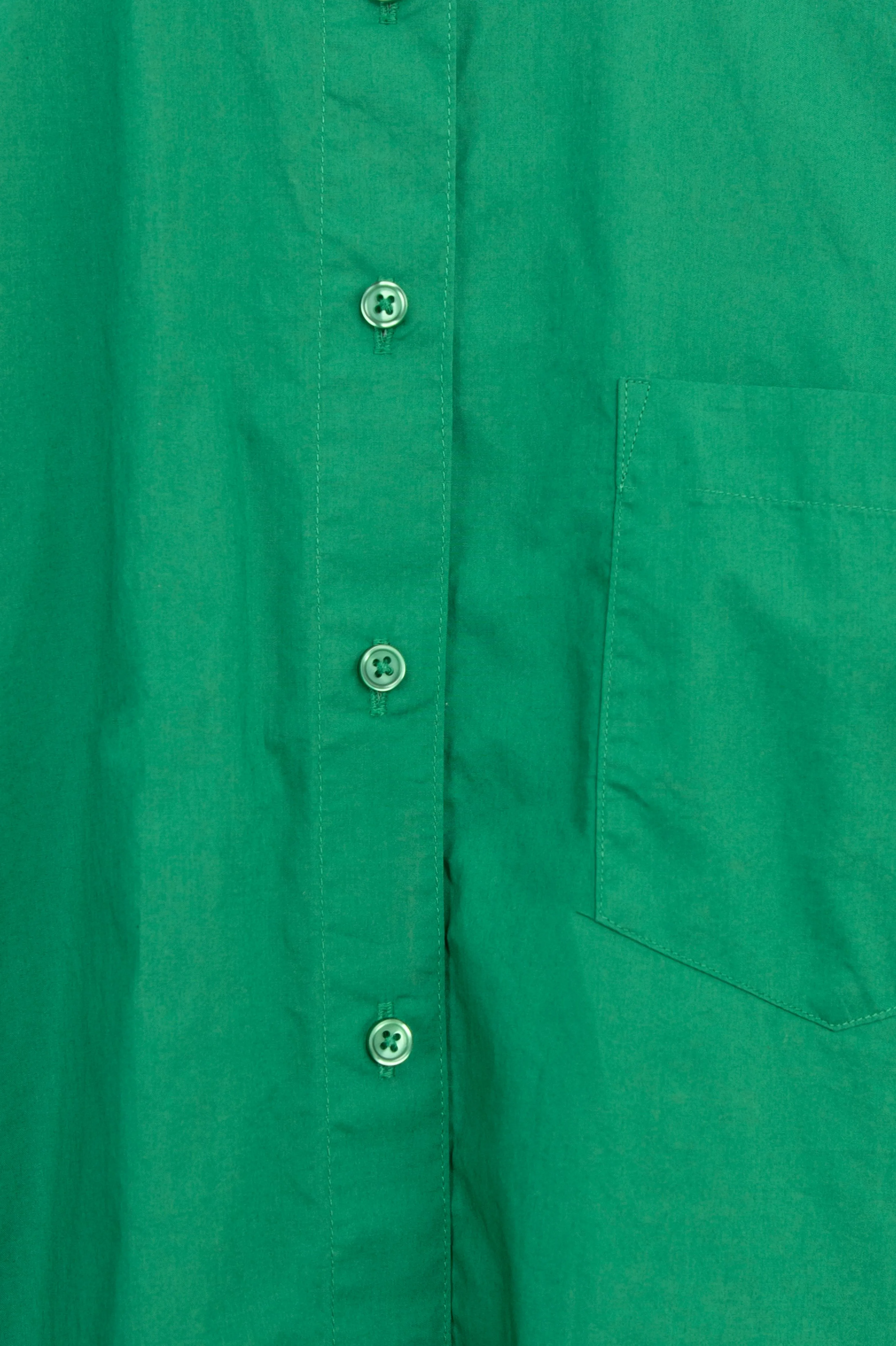 Blouse oversize en popeline - vert