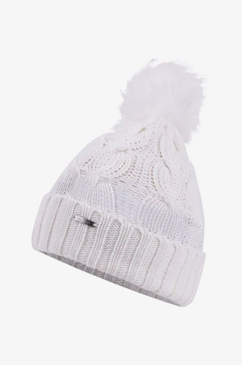 Bonnet torsadé doublé de polaire Pom