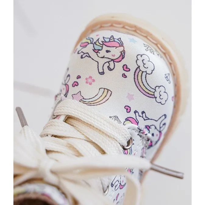 Bottines isolées pour enfants avec fermeture éclair, Beige Dolida