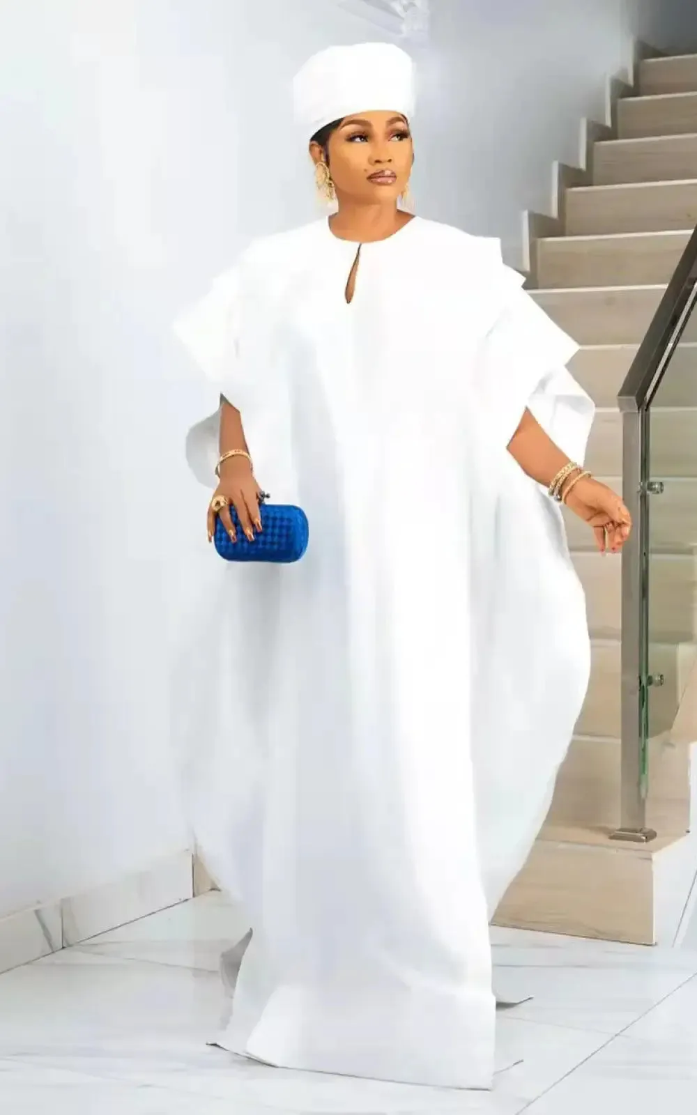 Boubou Femme Chic Avec Foulard