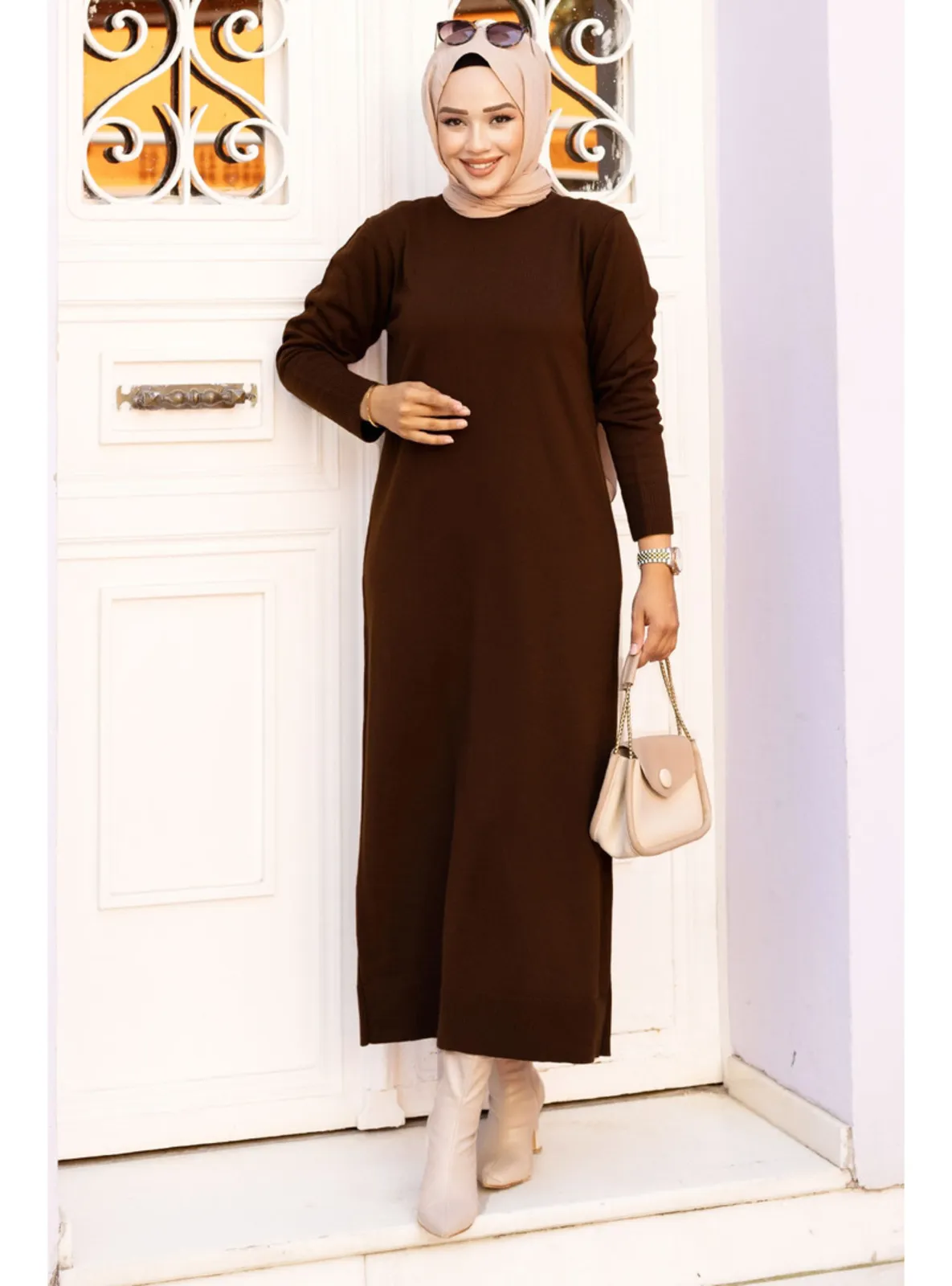 Brown - 600gr - Modest Dress