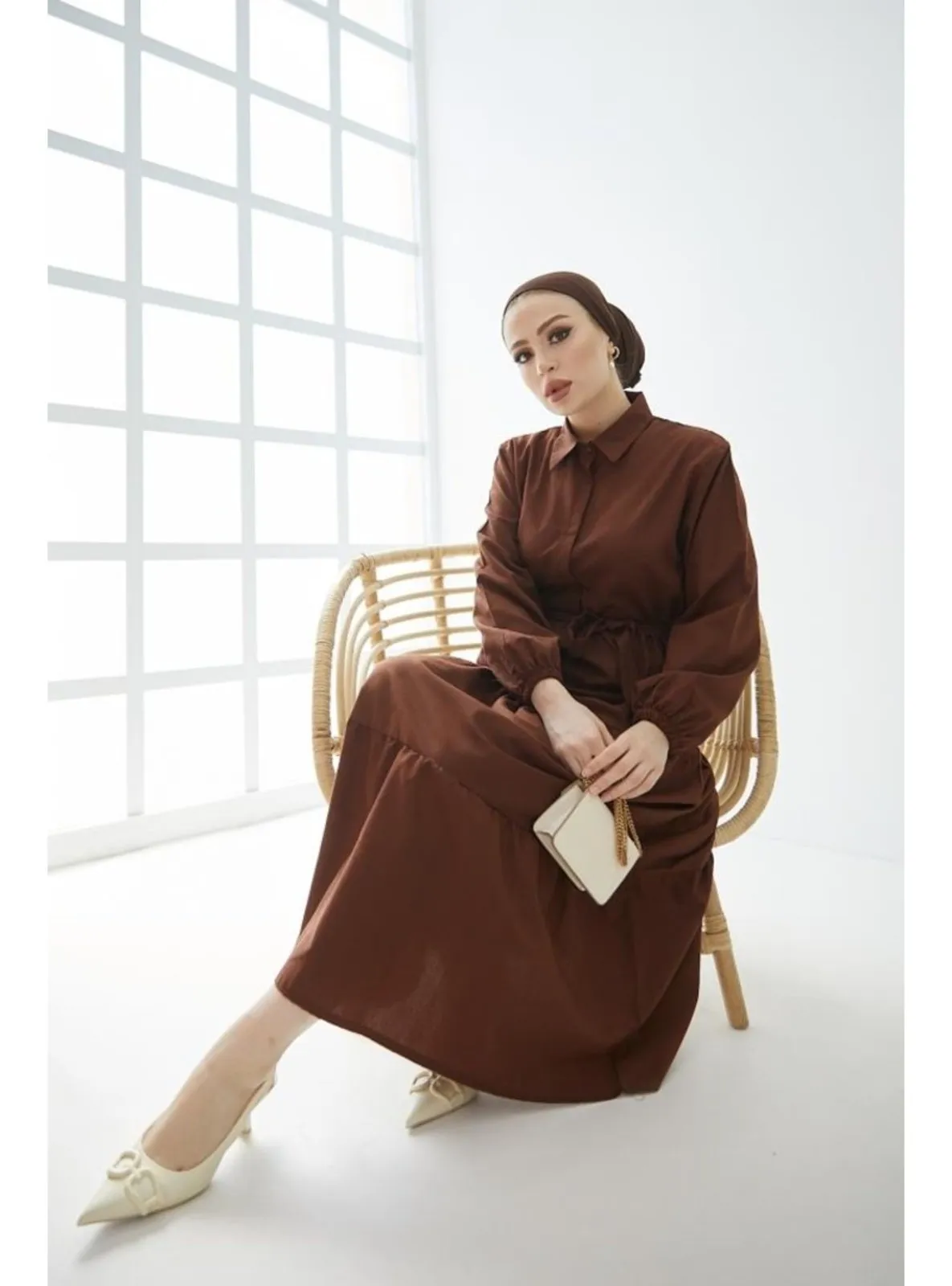 Brown - Modest Dress