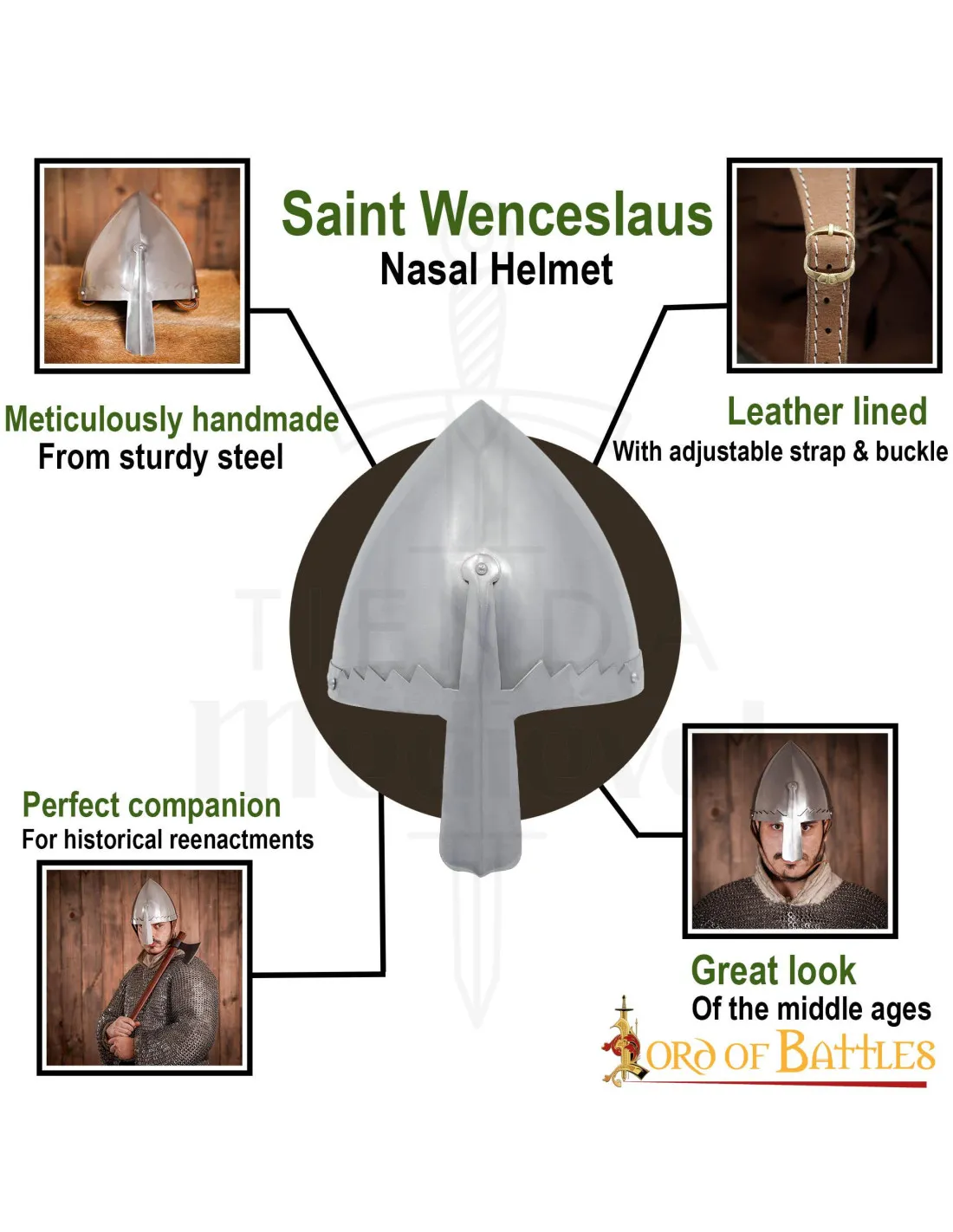 Casque médiéval Saint Venceslas, 10e siècle ⚔️ Boutique Épées