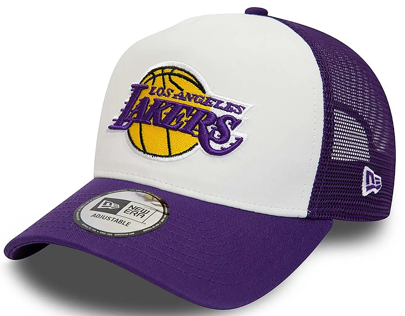 casquette New Era 9FO AF Team Clear Trucker NBA Los Angeles Lakers - White/Purple - men´s