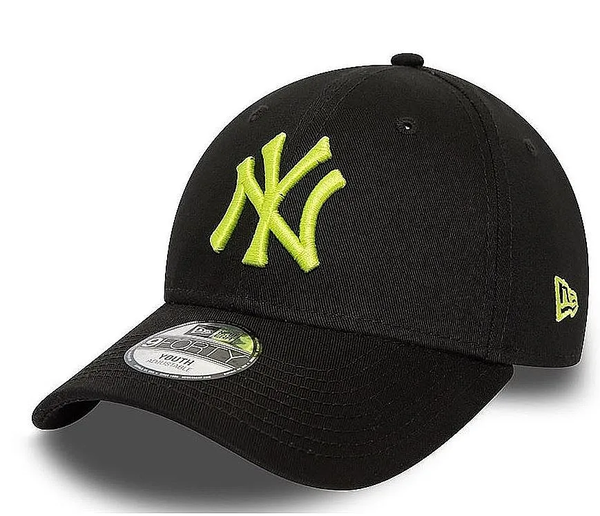 casquette New Era 9FO Neon MLB New York Yankees Youth - Black/Pink Glow - unisex junior