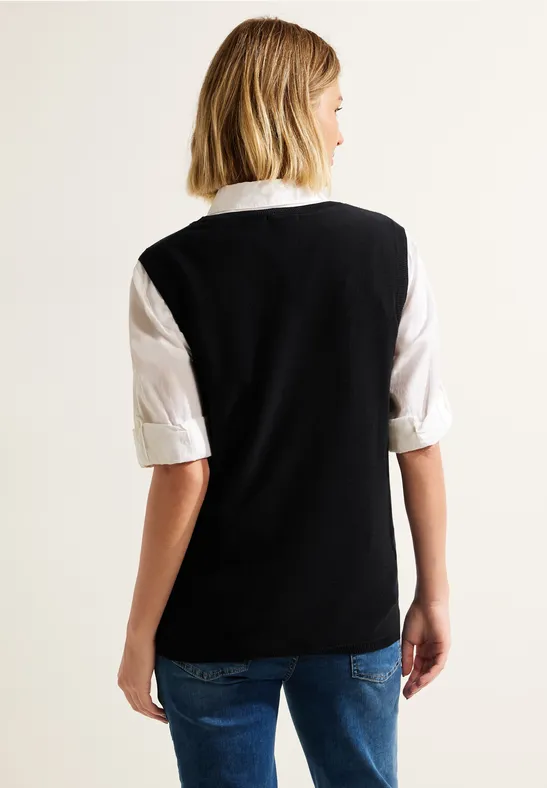 CECIL Pull-over avec détails côtelés 