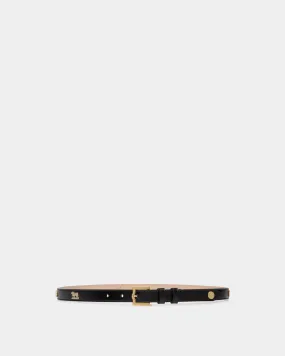 Ceinture Emblem 85 cm En Cuir Brossé Noir