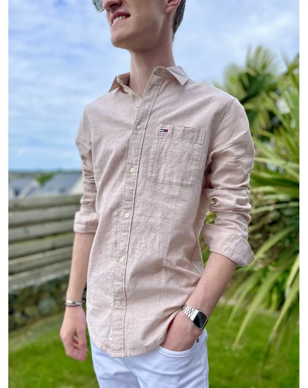Chemise regular en lin M18962 Tommy Jeans