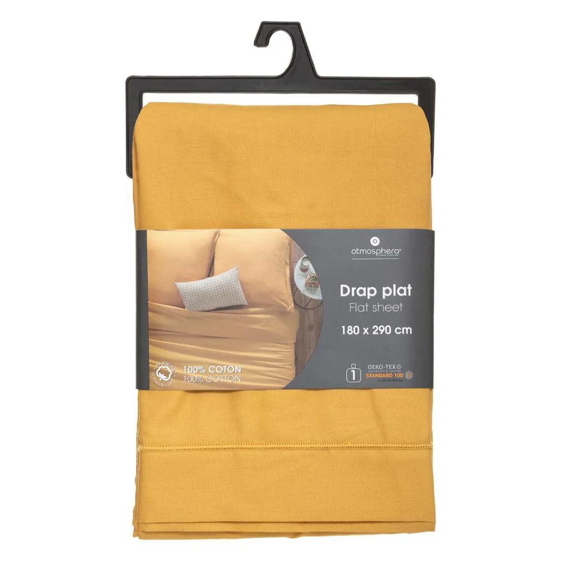 Drap Plat 1 Pièce Ocre 180 x 290 | 3 Suisses