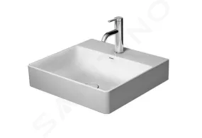 Duravit DuraSquare - Meuble-lavabo 50x47 cm, avec un trou pour robinet, DuraCeram, blanc alpin 2353500071