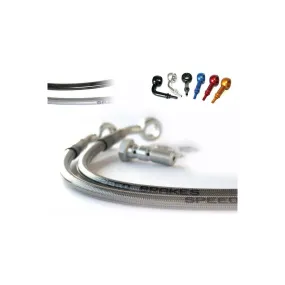Durite de frein avant TECNIUM - Couleurs de durite et de raccords au choix - rallongée ZX-10 Tomcat 1988-1990 Spéciale Street