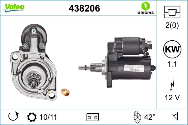 Démarreur VALEO 438206 