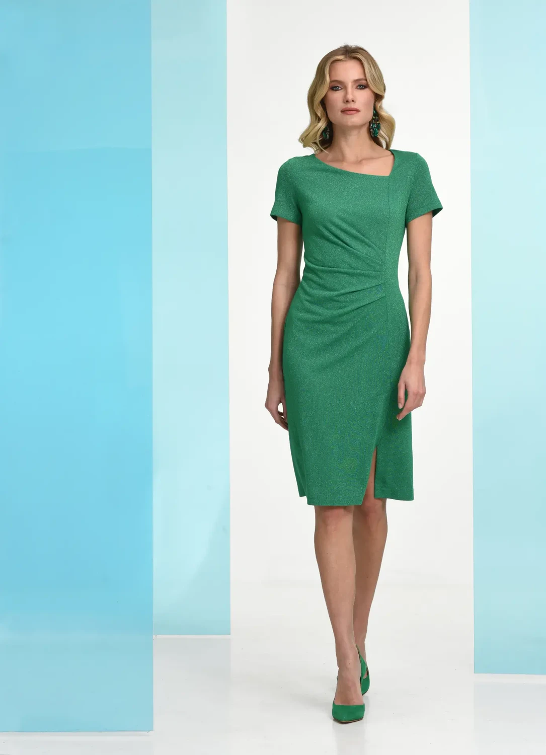 ESTEL-ROBE VERTE PAILLETTE REF 8049