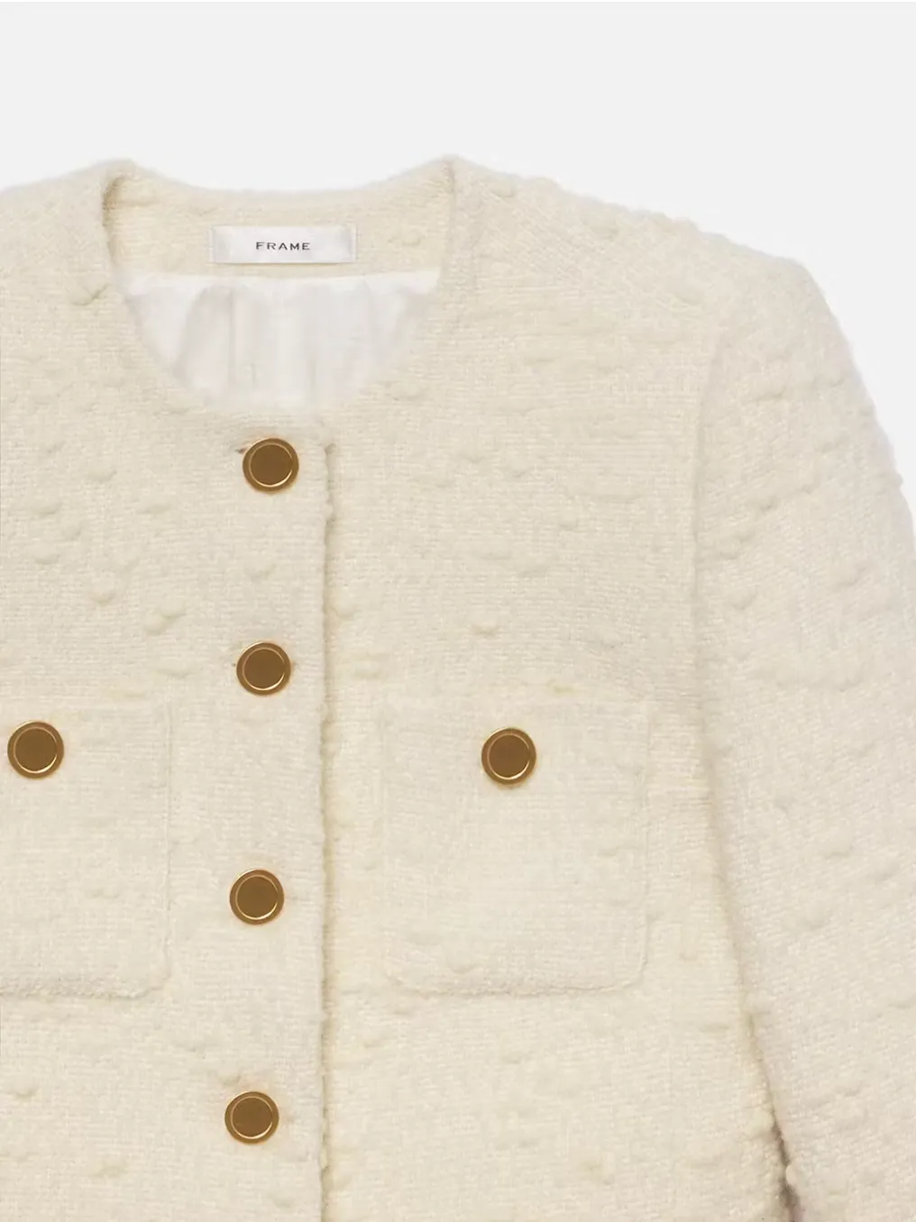 Frame - Cropped Button Front Jacket