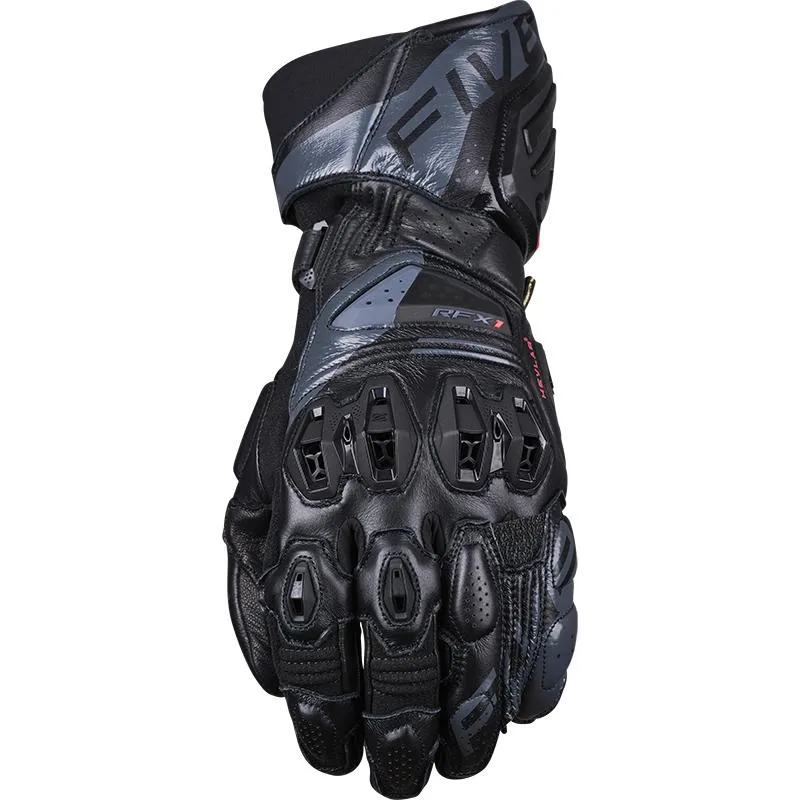 Gants RFX1 EVO FIVE noir/gris foncé - MAXXESS.FR, Gants moto racing