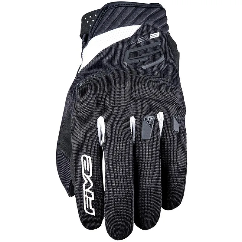 Gants RS3 EVO KID FIVE NOIR BLANC - MAXXESS.FR, Gants moto été