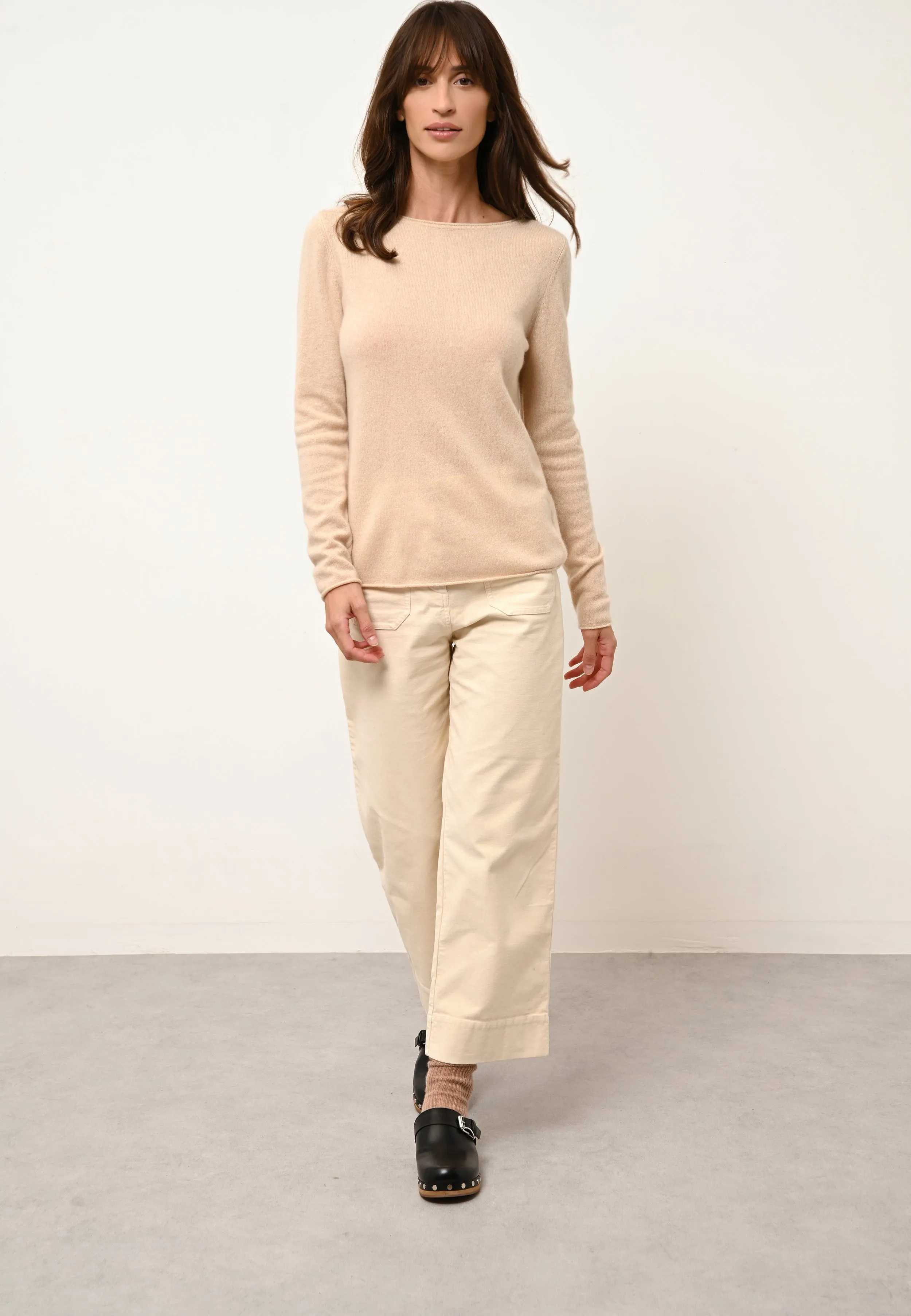 GRACE pull col bateau sable