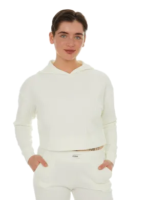 GUESS  Pull Aislin à capuche  - Blanc
