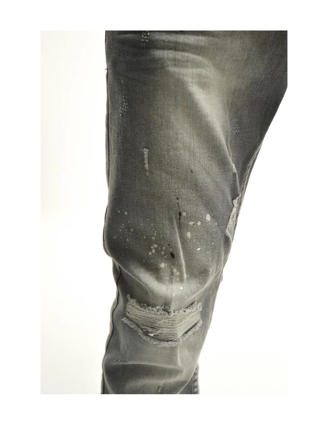 JEANS ICON 2 TROUÉ - GRIS / HOMME