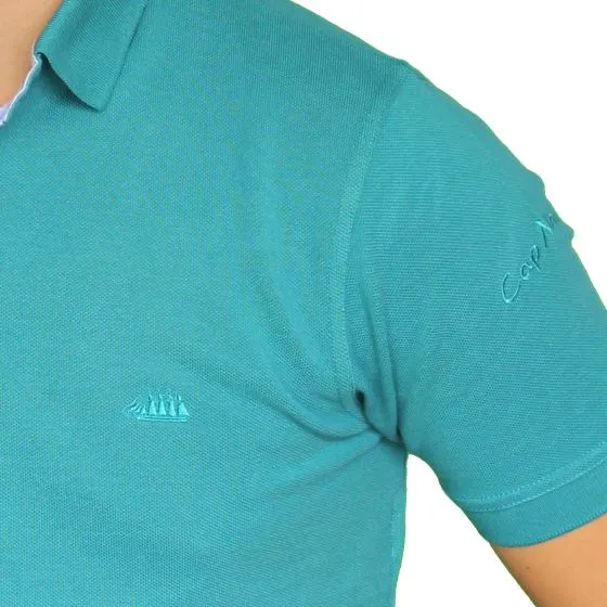 JET Bleu-Vert polo homme Cap Marine