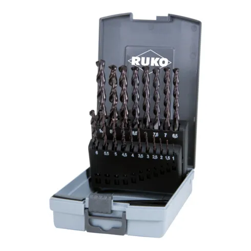 Jeux de forets DIN 338 type TL 3000 HSS TiAlN taillés meulés en cassette ABS