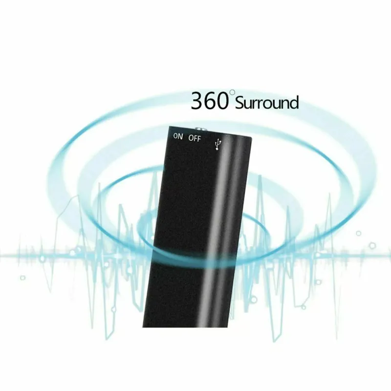 Micro Espion Haute Définition Enregistreur Vocal 4GB Noir