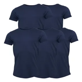 Mo T-Shirts Five-Pack Homme Bleu