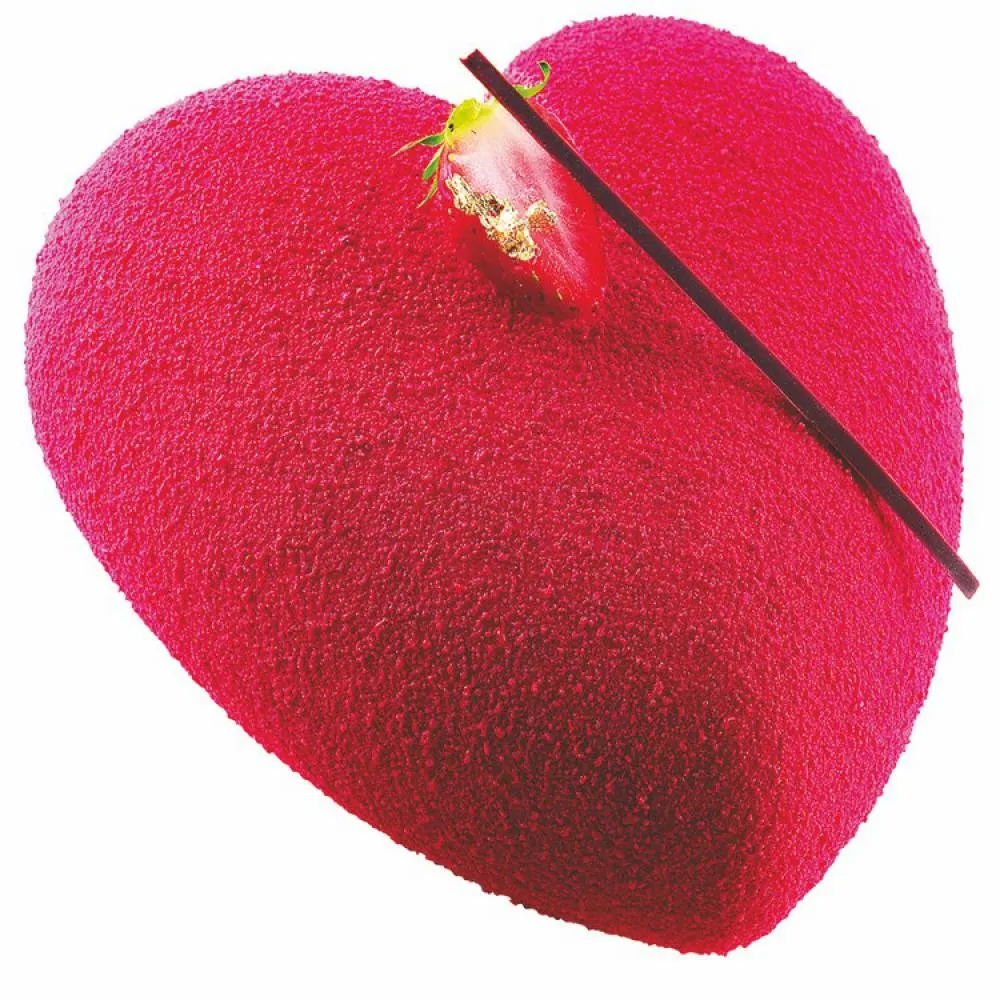 Moule cœur bombé en silicone 142x137 mm et hauteur 50 mm