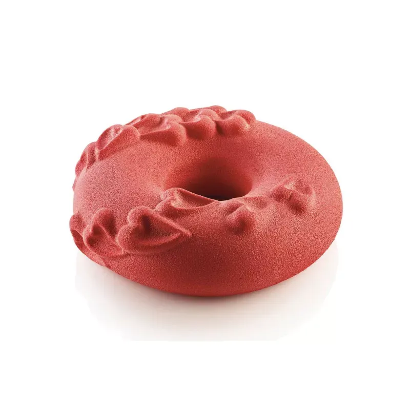 PASSIONE Moule rond Coeurs incrustés SilikoMart 3Design  SC