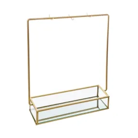 Porte bijoux en métal et verre