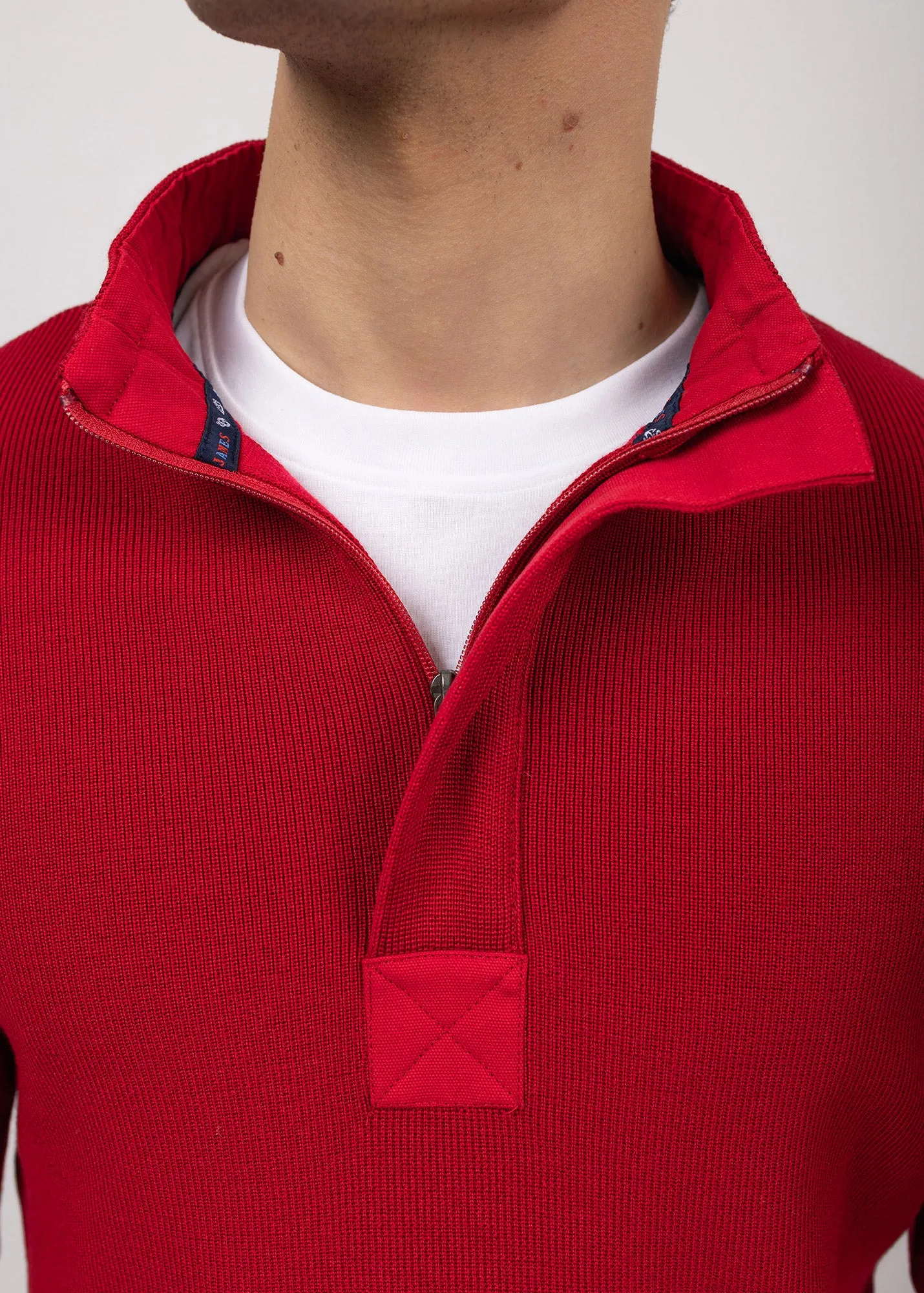 Pull col montant zippé Loup de mer - en laine (PERSAN)