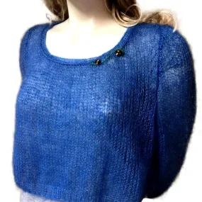 Pull mohair tricoté