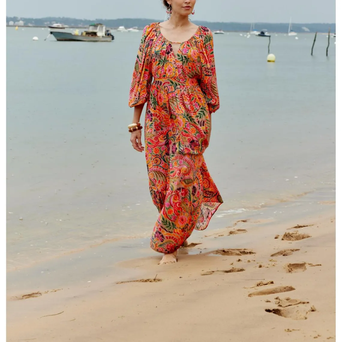 Robe ALTHEA - Jakarta rouge en viscose | 3 Suisses
