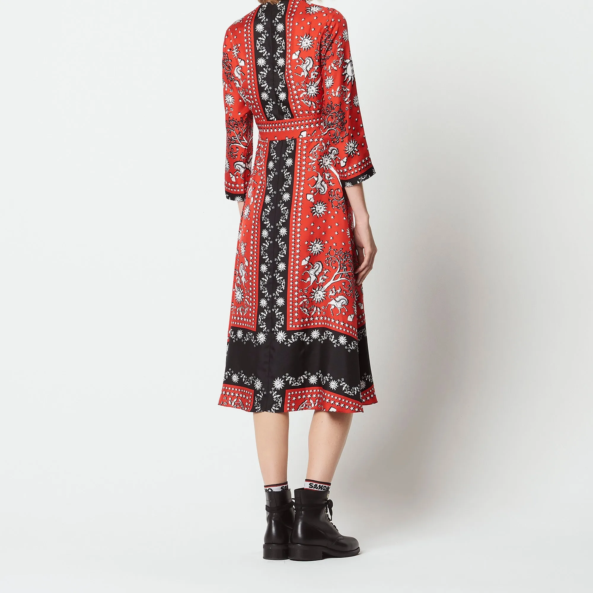 Robe droite imprimé foulard