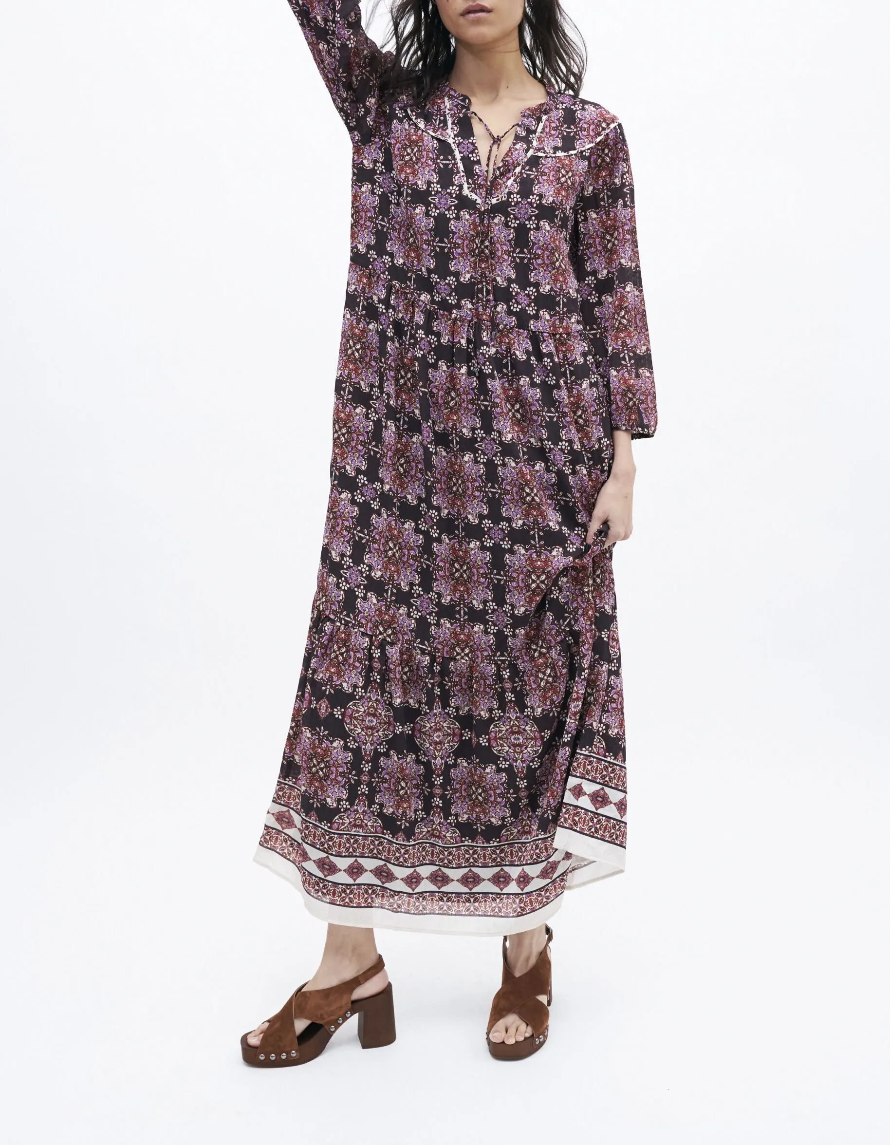 Robe longue imprimé bohème femme