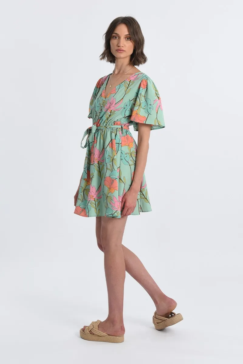Robe verte imprimé dos nu - Molly Bracken