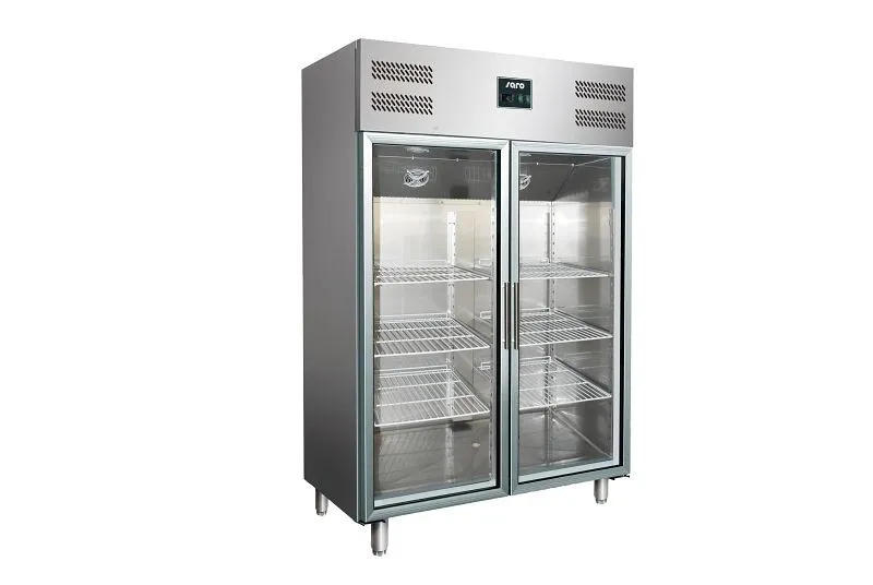 Réfrigérateur professionnel Saro avec porte vitrée - 2/1 GN modèle GN 1200 TNG 323-3104 acheter à bas prix 
