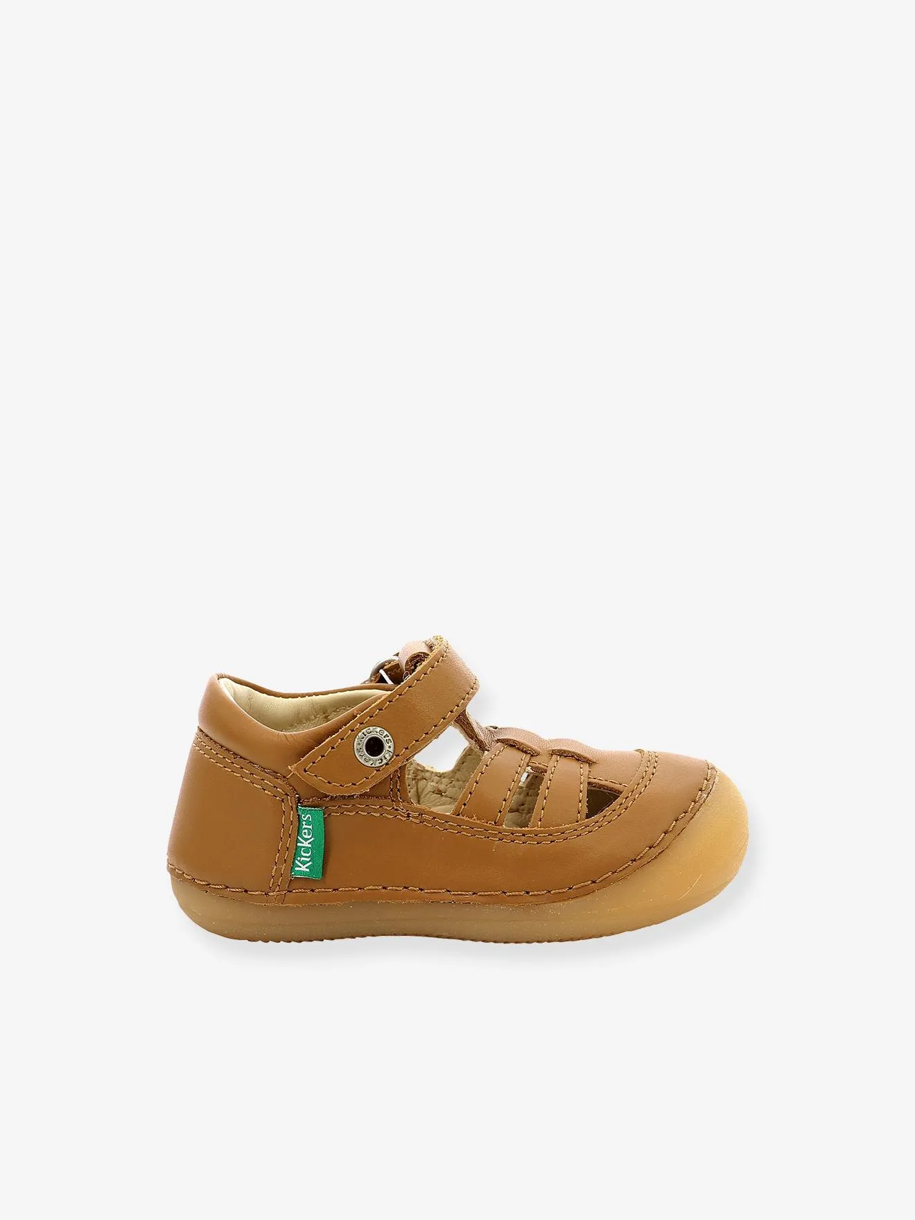 Sandales cuir bébé Sushy Originel Softers KICKERS® bleu - Kickers