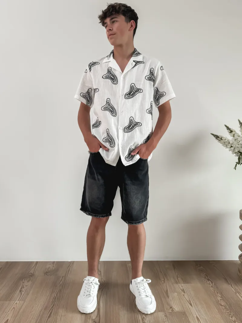 Short en jeans Léandro - Noir