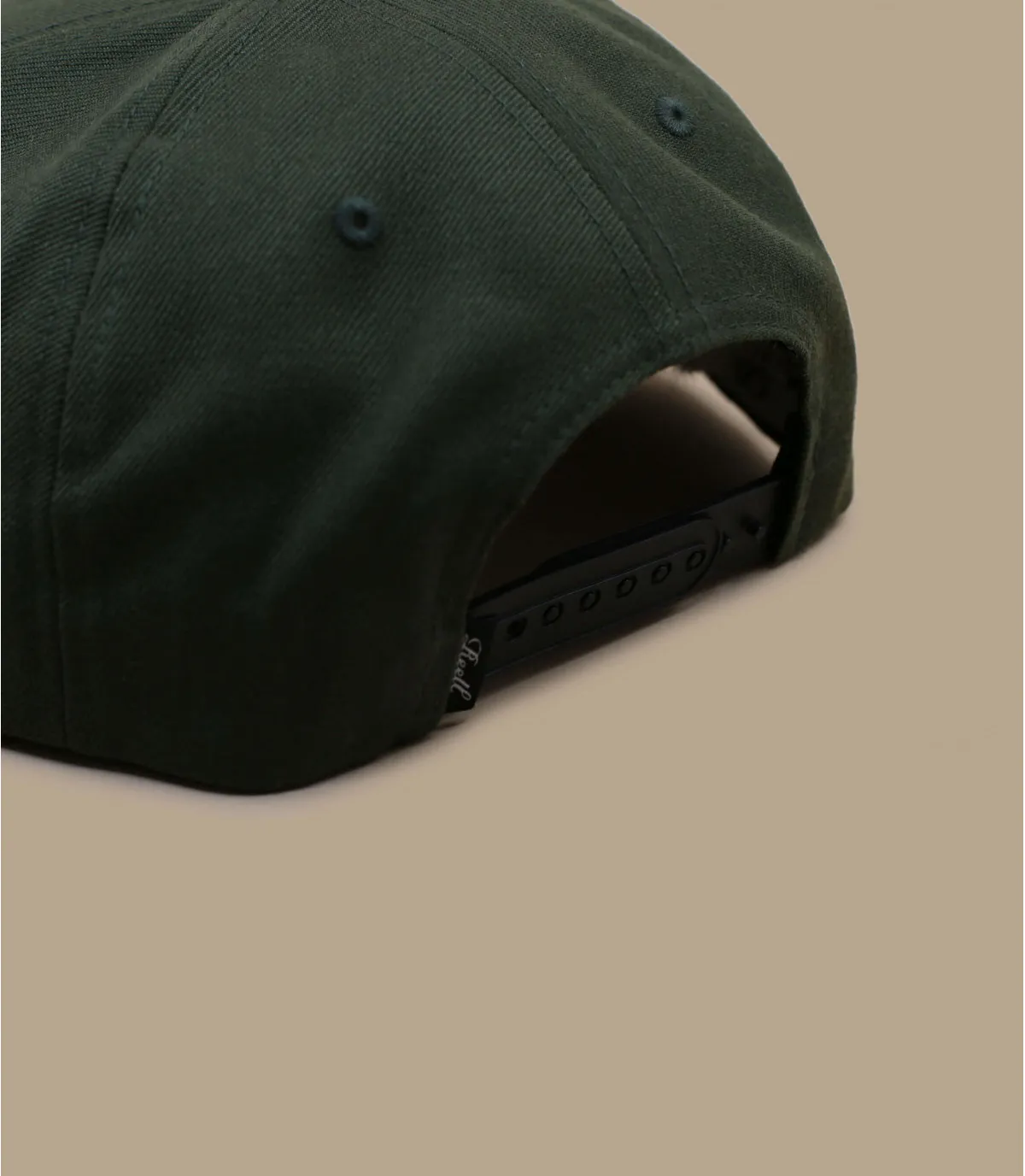Snapback verte visière daim - Suede Cap dark olive par Reell : Headict