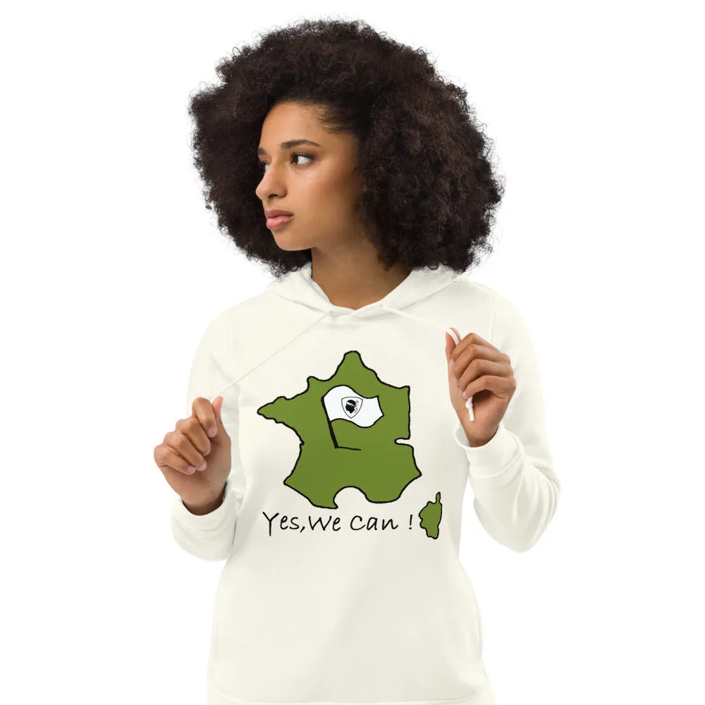 Sweat à capuche ajusté écologique Yes, We Can !