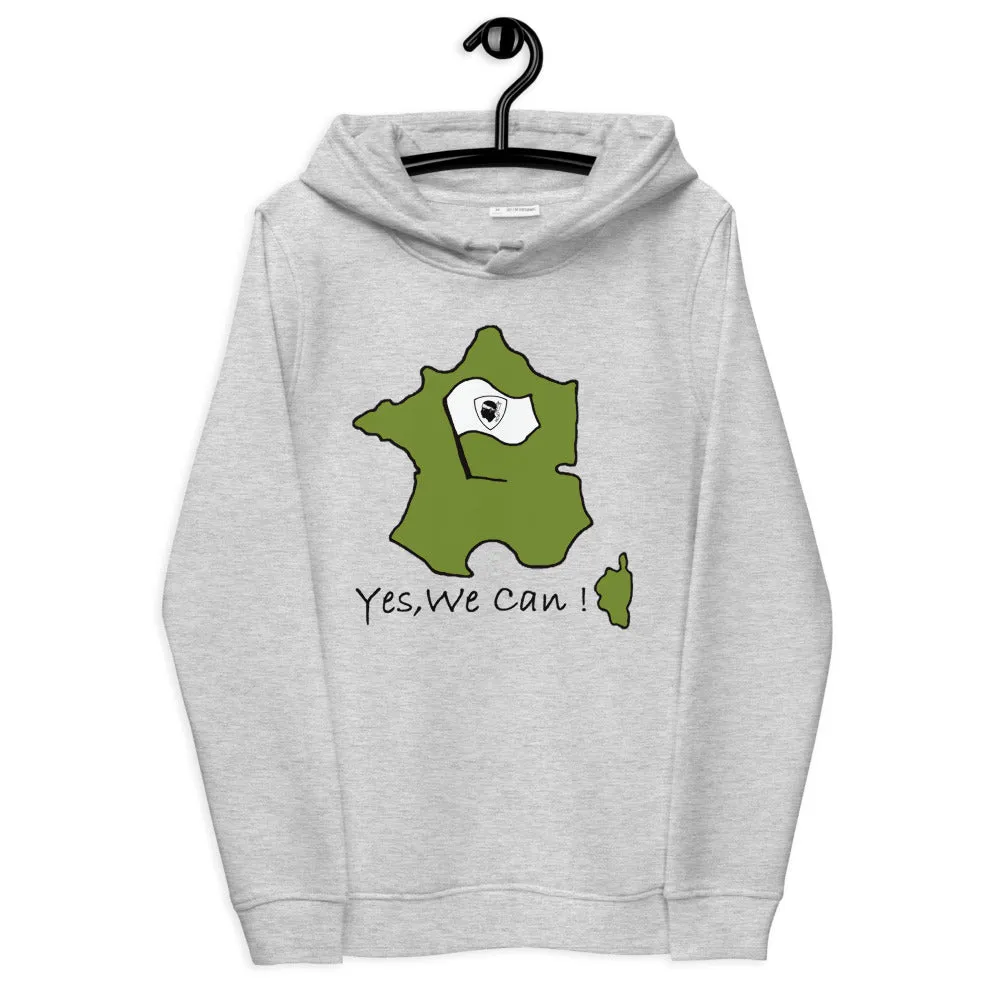 Sweat à capuche ajusté écologique Yes, We Can !