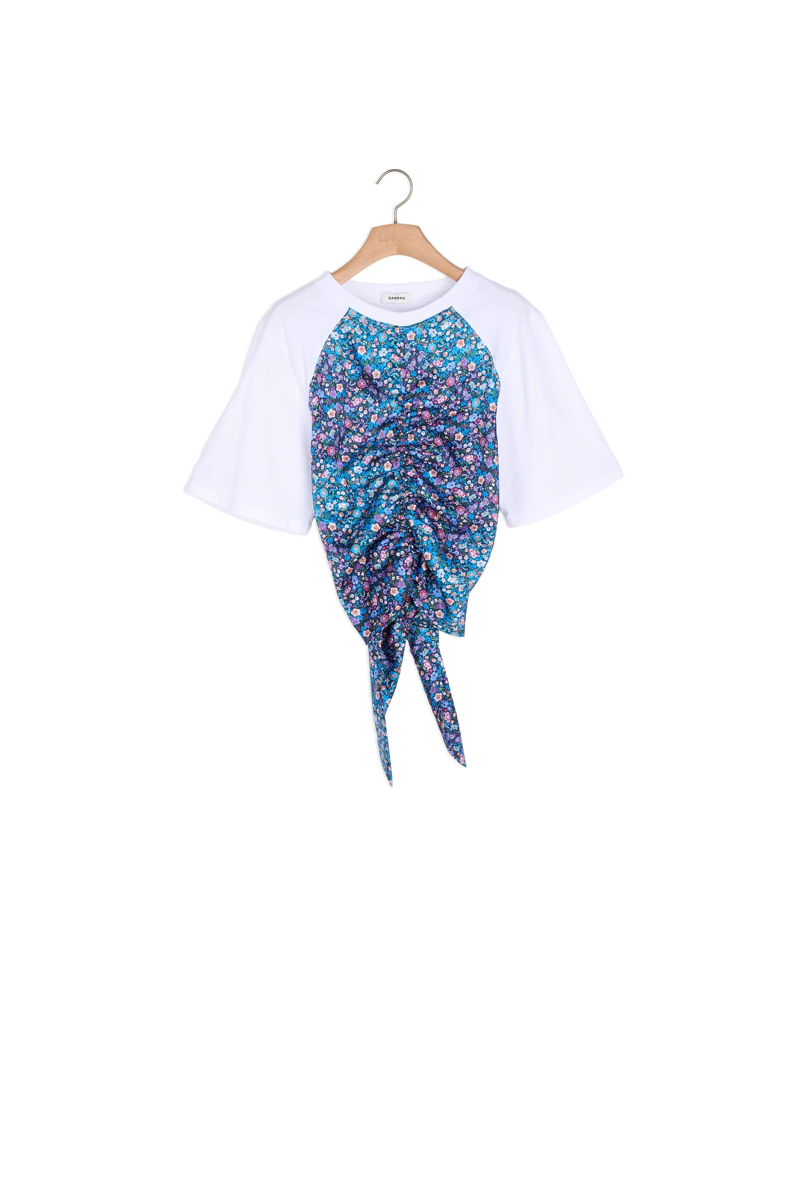 T-shirt foulard ouvert au dos