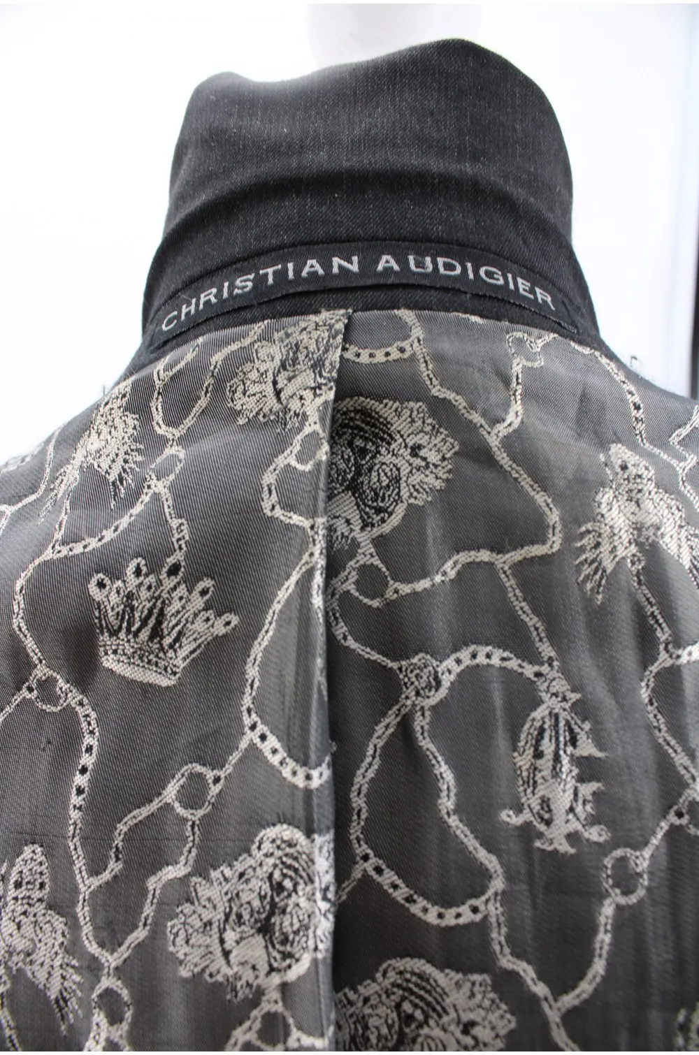 Veste Christian Audigier noire / Vêtement d'occasion vintage friperie